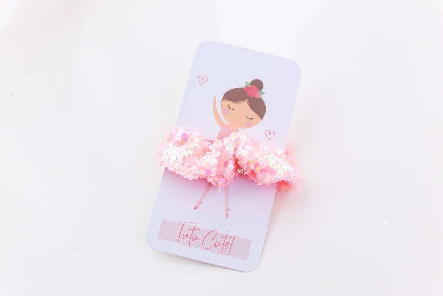 Sequin Scrunchie - Baby Pink