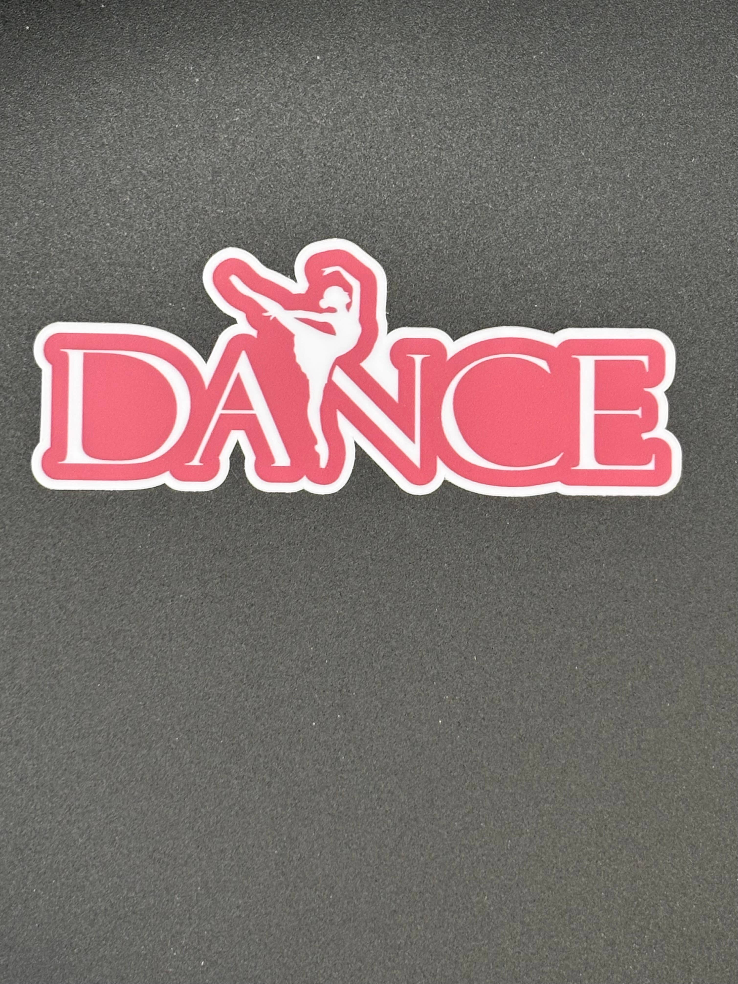 Dancer in Arabesque Sticker, 4" x 1.6, 2 color options