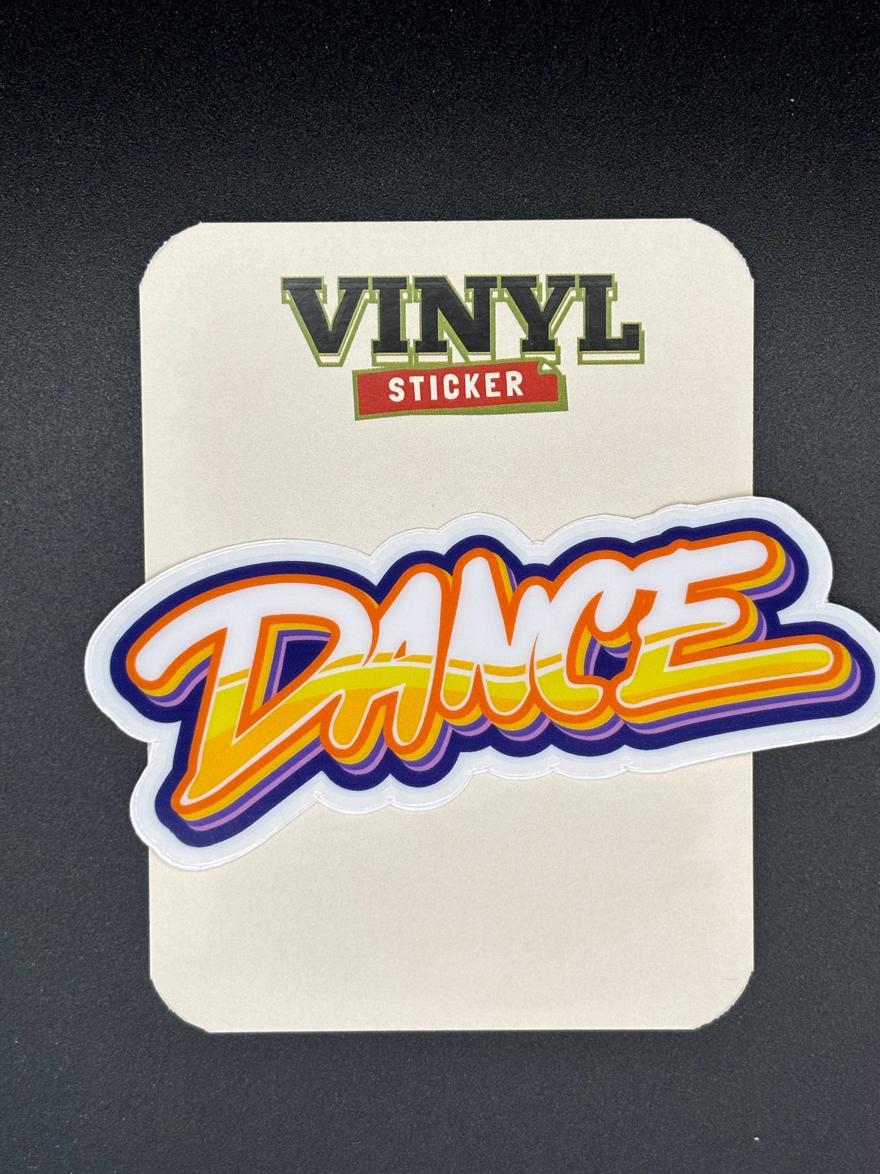 Dance Typography Sticker, 4" x 1.75"