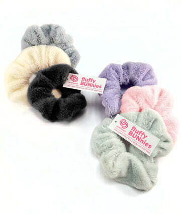 Fluffy BUNnies Fuzzy Hair Scrunchie Set of 3