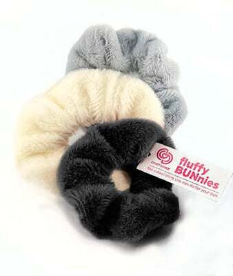 Fluffy BUNnies Fuzzy Hair Scrunchie Set of 3