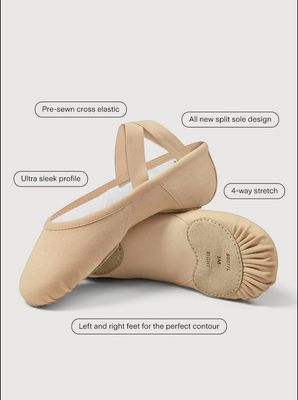 Adults Bloch Elation Canvas Stretch Ballet Flats