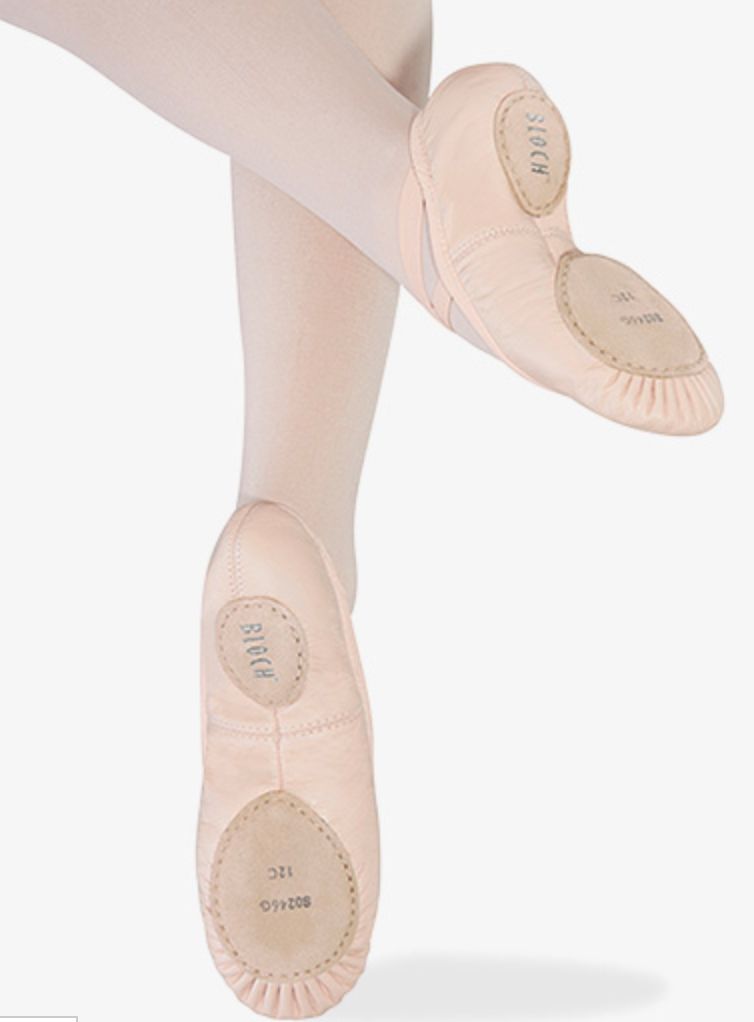Bloch Ladies Odette Split Sole Leather Ballet Flats