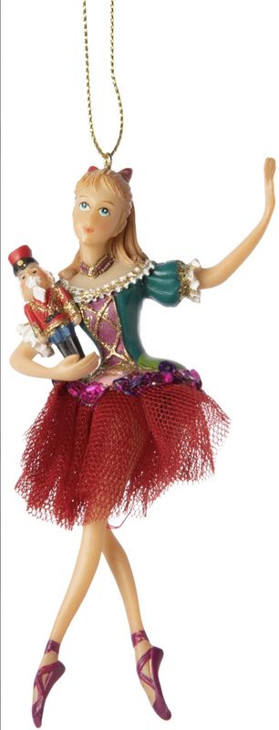 Nutcracker Clara Ornament 5”