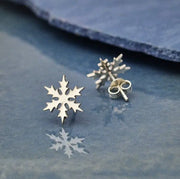 Sterling Silver Snowflake Earrings