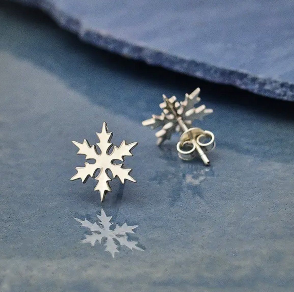 Sterling Silver Snowflake Earrings