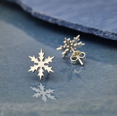 Sterling Silver Snowflake Earrings