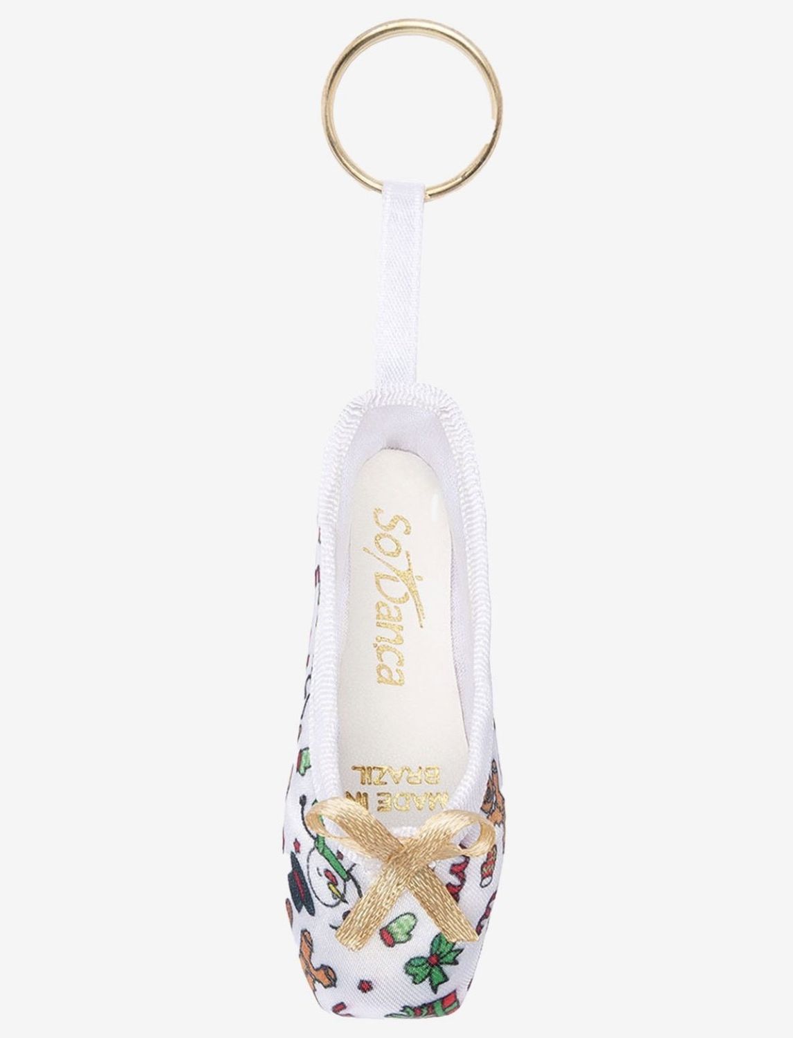 Pointe Shoe Christmas Key Chain