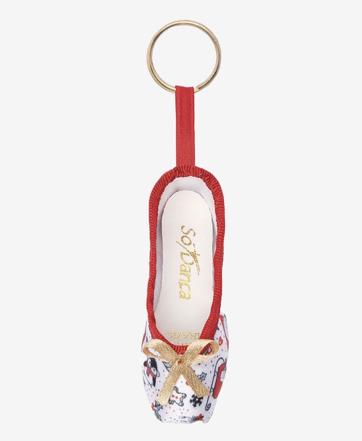 Pointe Shoe Christmas Key Chain