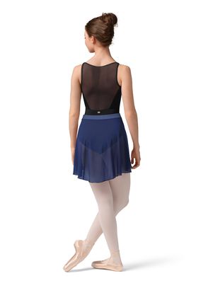 Mirella Striped Waistband Mesh Skirt