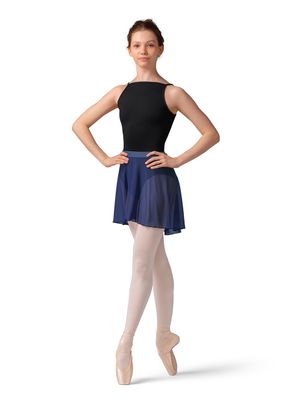 Mirella Striped Waistband Mesh Skirt