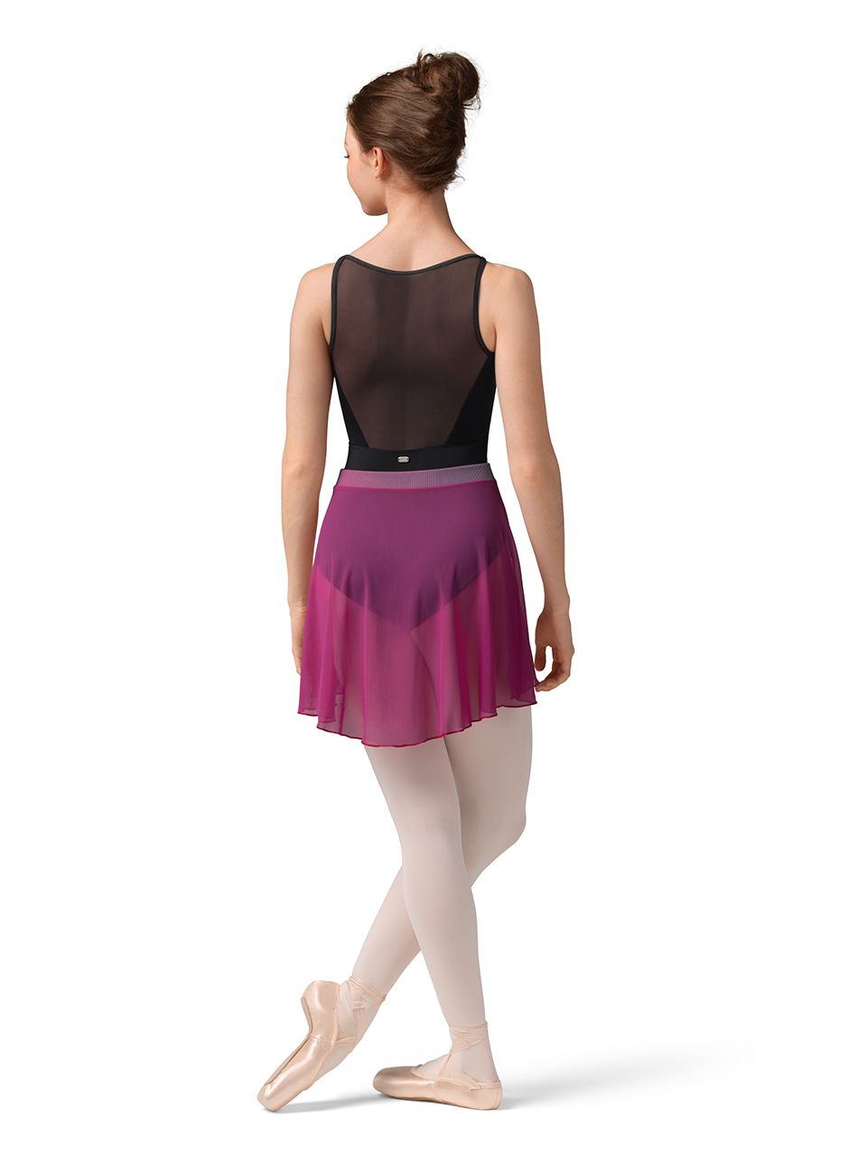 Mirella Striped Waistband Mesh Skirt