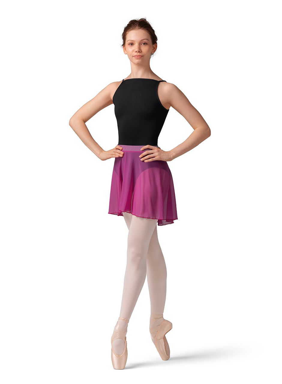 Mirella Striped Waistband Mesh Skirt