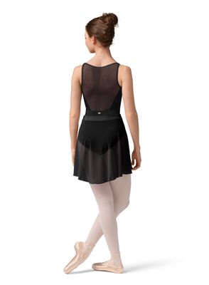 Mirella Striped Waistband Mesh Skirt