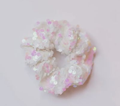 Cheeky Irisdescent White Hair Scrunchie