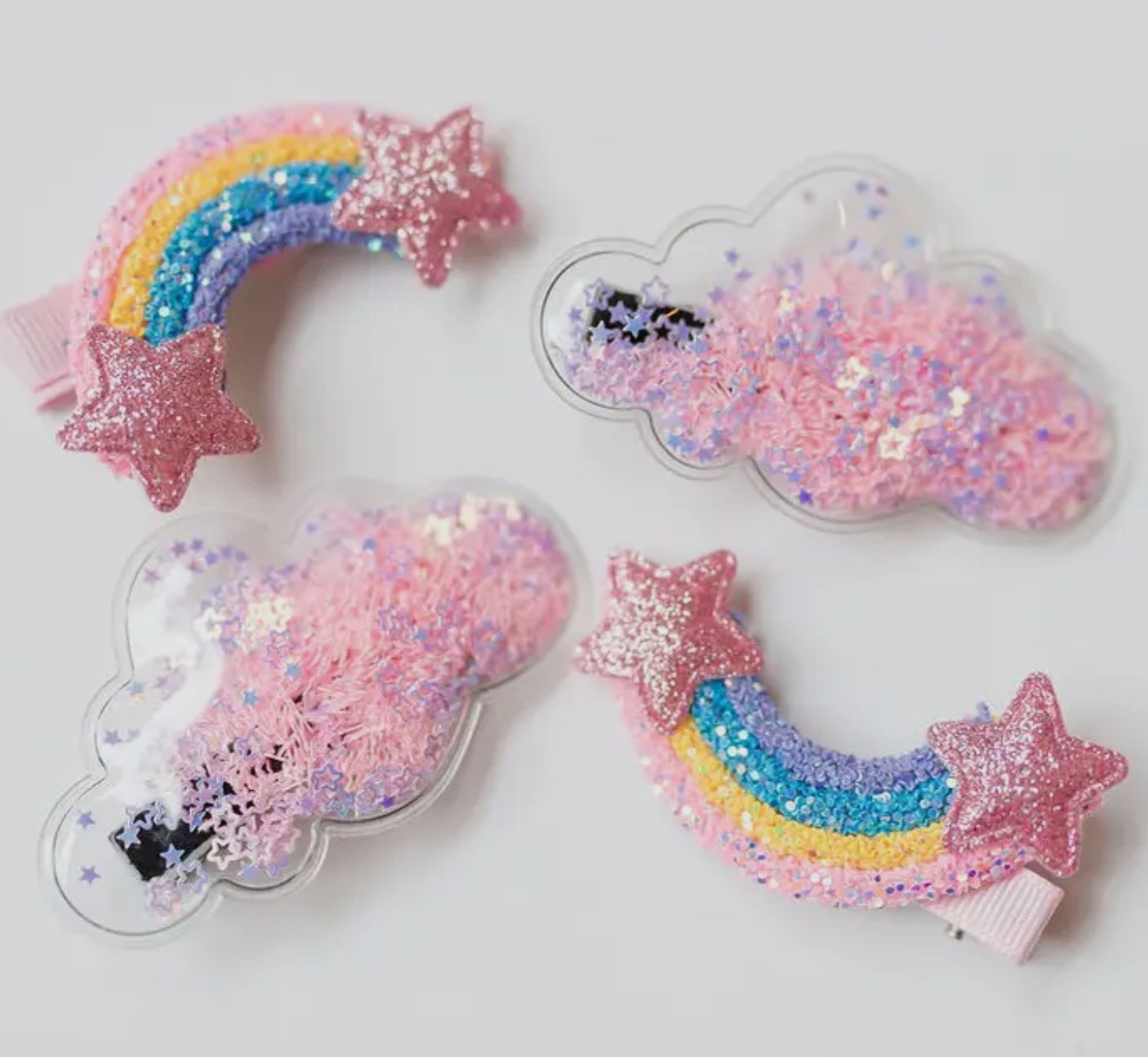 Cheeky Rainbow Shaker Hair Clips