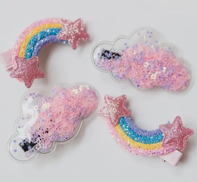 Cheeky Rainbow Shaker Hair Clips
