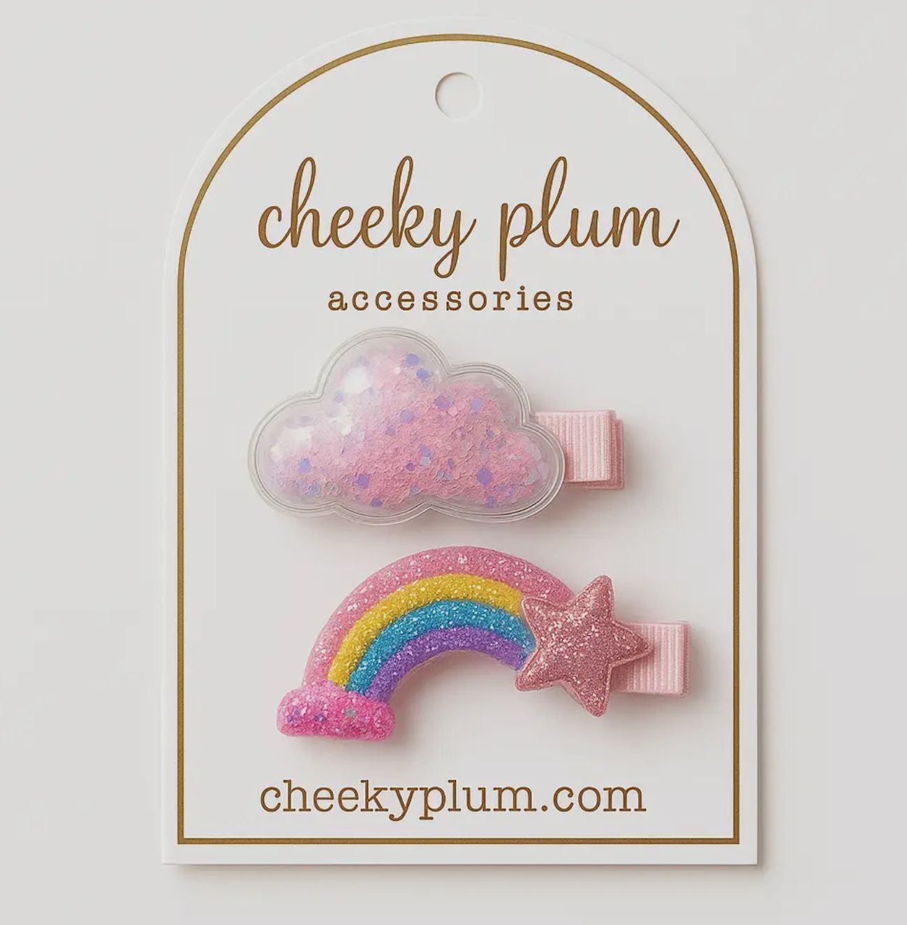 Cheeky Rainbow Shaker Hair Clips
