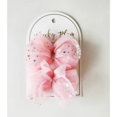 Cheeky Tulle Hair Bow Clips
