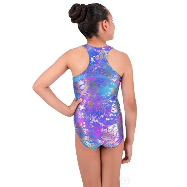Child Neon Safari Racerback Gymnastics Leotard