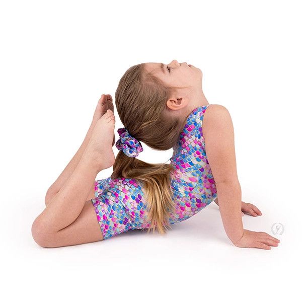 Child Shimmering Scallop Gymnastics Biketard