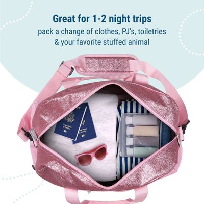 Pink Glitter Duffle Bag