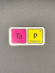 Periodic Table Tap Sticker,  2" x 1"