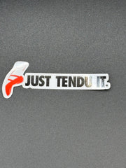 Just Tendu Red Shoe Mini Dance Sticker, 3" x 1"