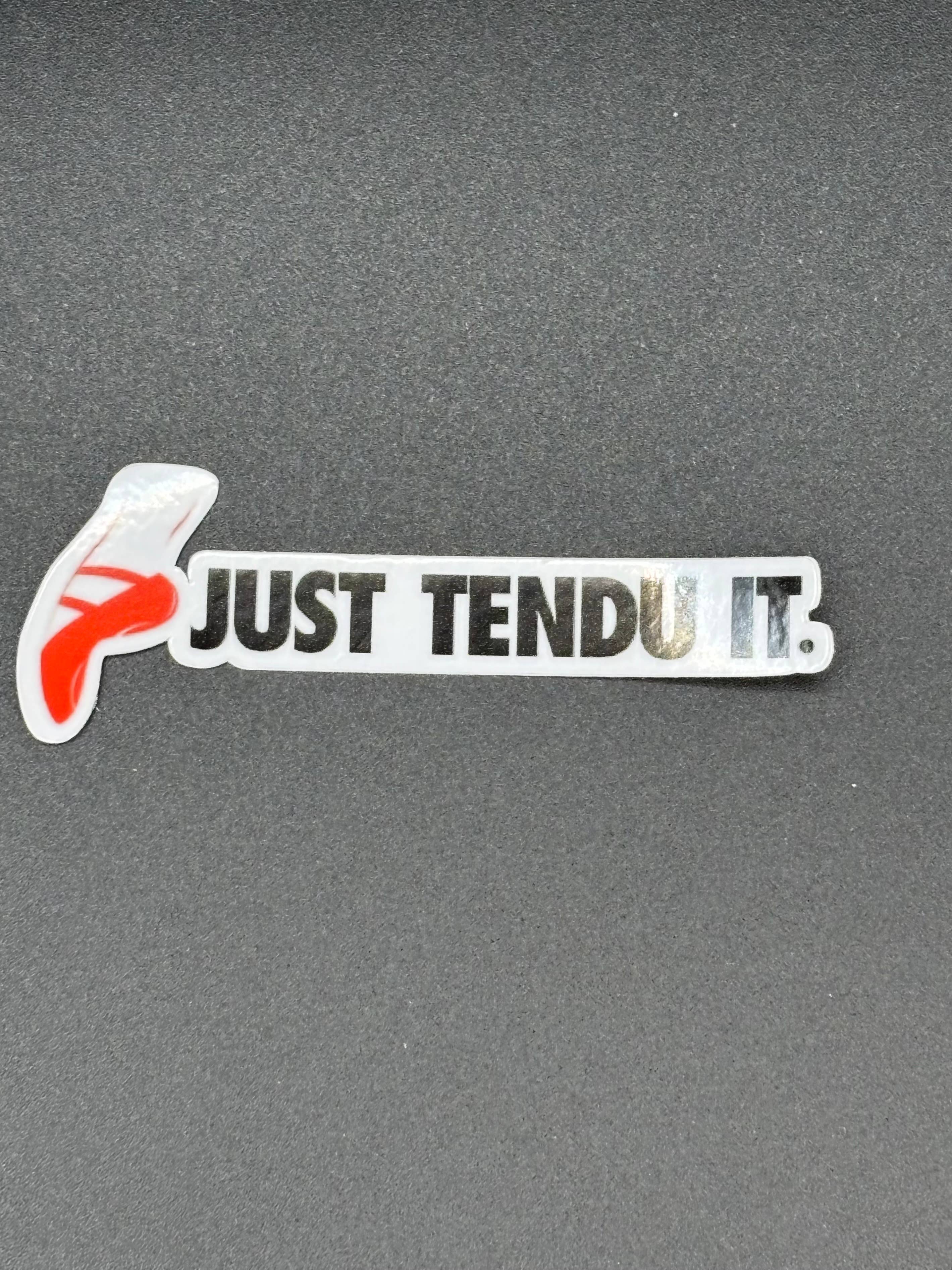 Just Tendu Red Shoe Mini Dance Sticker, 3" x 1"