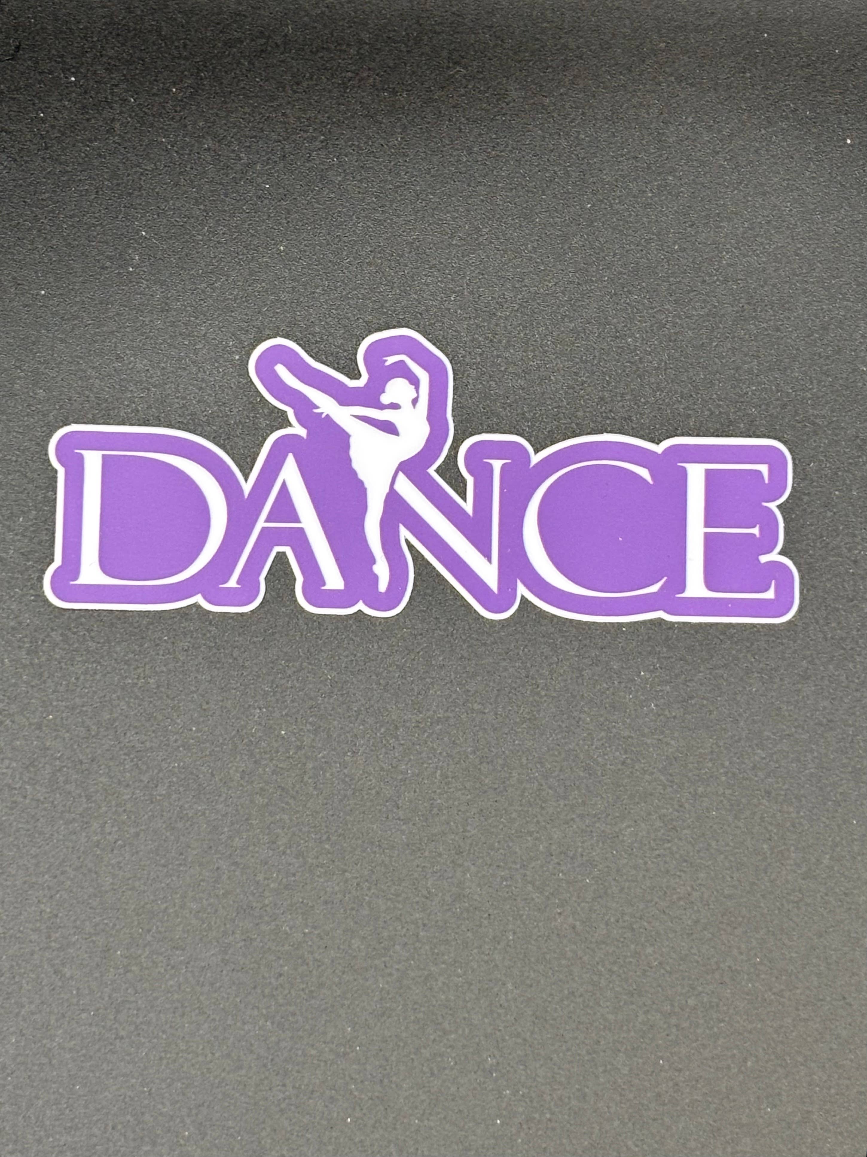 Dancer in Arabesque Sticker, 4" x 1.6, 2 color options