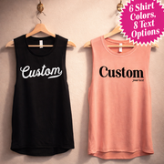 CUSTOM Small Business Muscle Tanks for Yoga, Pilates & more!
