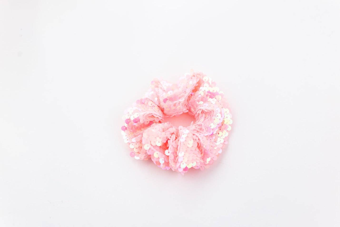 Sequin Scrunchie - Baby Pink