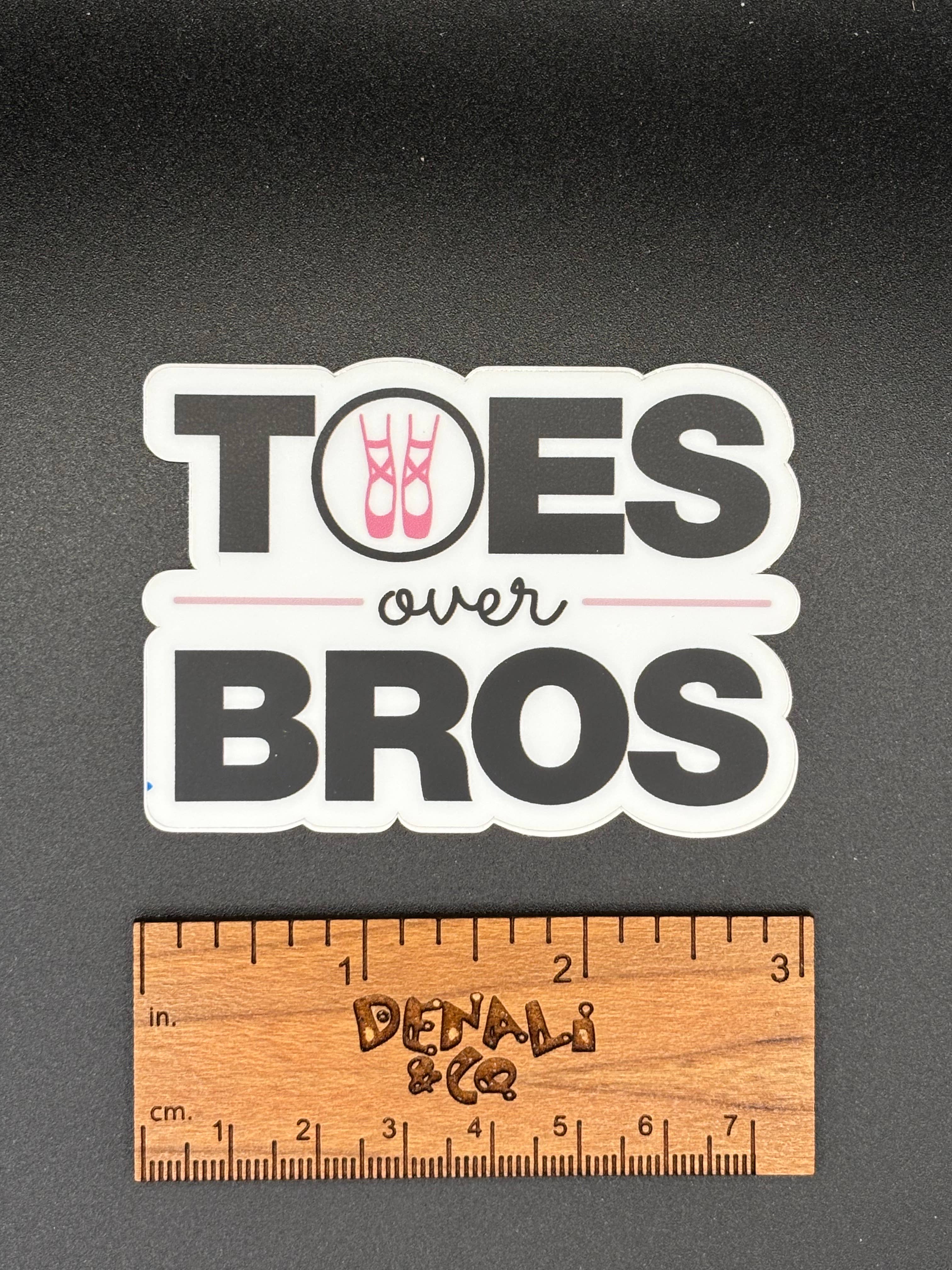 Toes Over Bros Dance Sticker, 3" x 2.2"