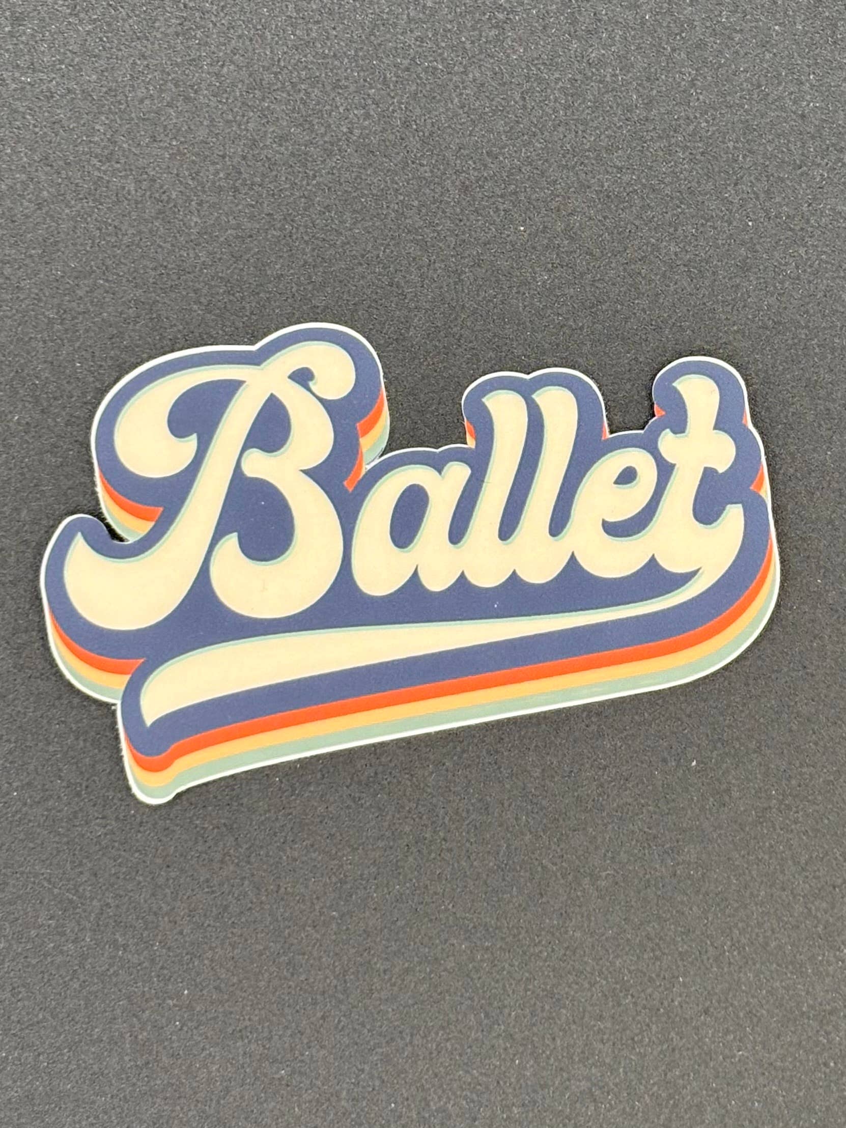 Retro Ballet Dance Sticker, 3" x 1.8"