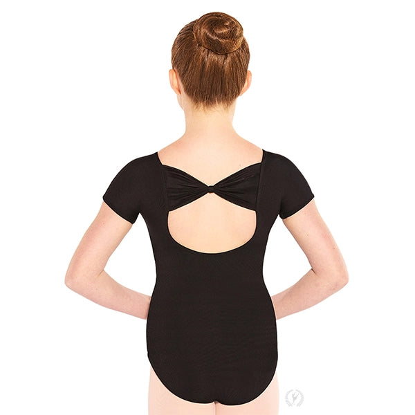 Girls Silhouette Bow Back Leotard