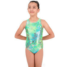 Child Neon Safari Racerback Gymnastics Leotard