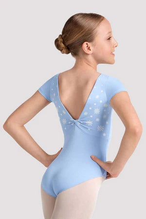 Mirella Plain Twist Back Cap Sleeve Leotard