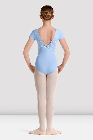 Mirella Plain Twist Back Cap Sleeve Leotard
