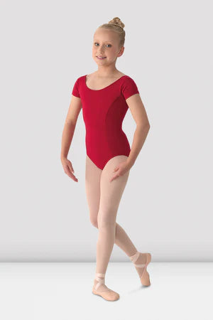 Mirella Girls Princess Seamed Cap Sleeve Leotard