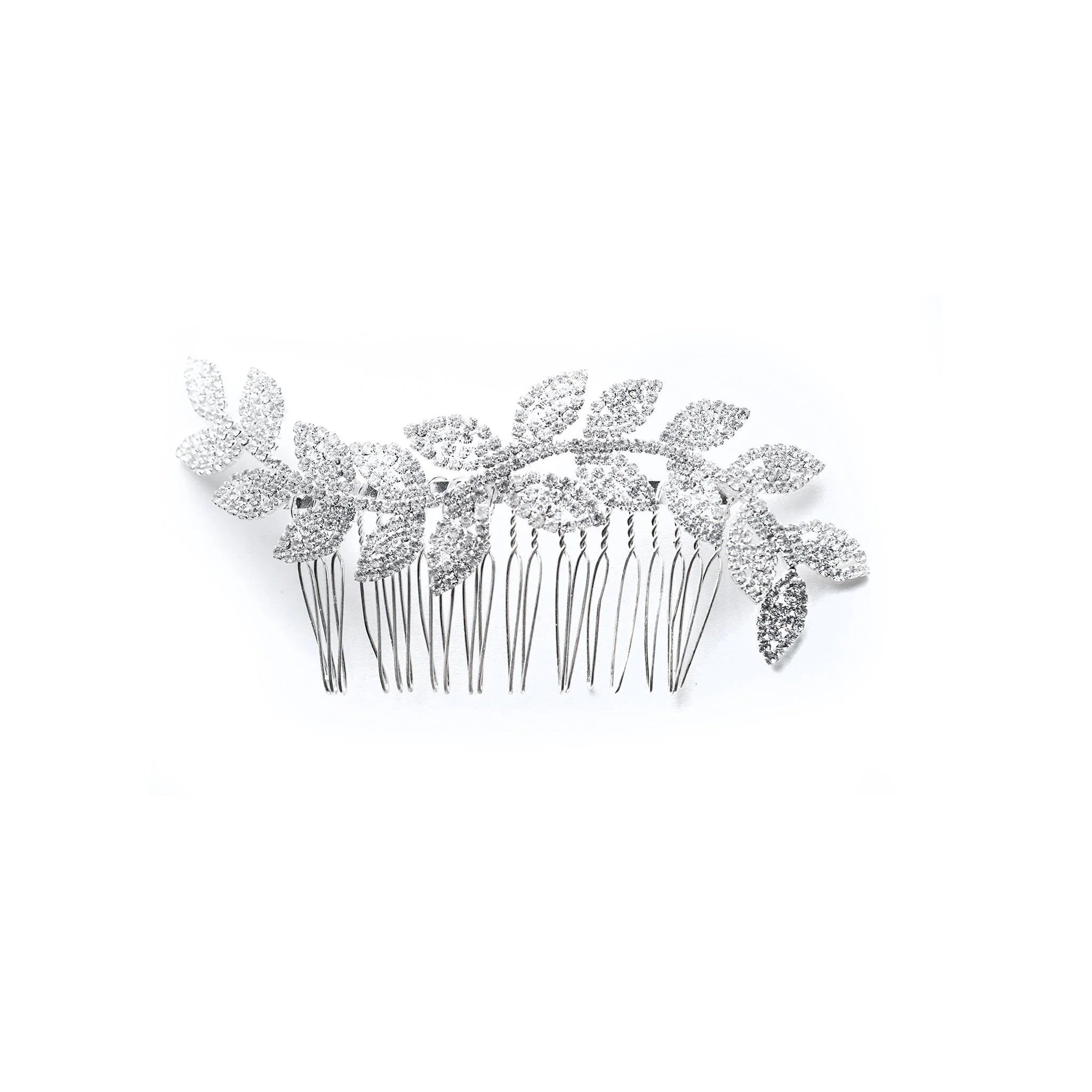 Cascading Vines Rhinestone Hair Comb