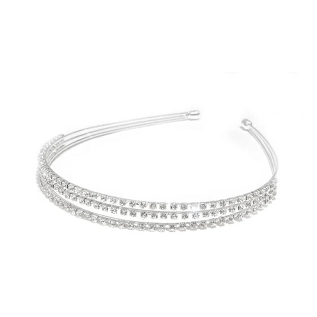 3 Strand Rhinestone Headband