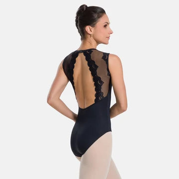 Só Dança Ivonne Tank Leotard with Lace