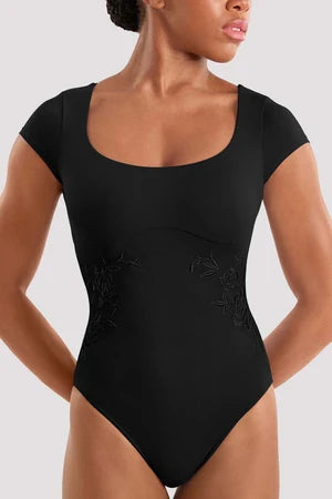 Mirella Adagio Cap Sleeve Embroidered Leotard