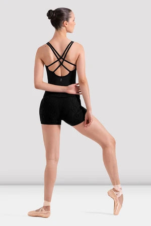 Bloch Riley Adult Rollover Cable Knit Shorts