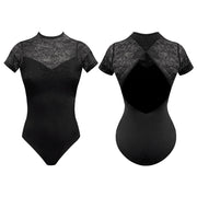 Children's Marilyn Cap Sleeve Lace Leotard