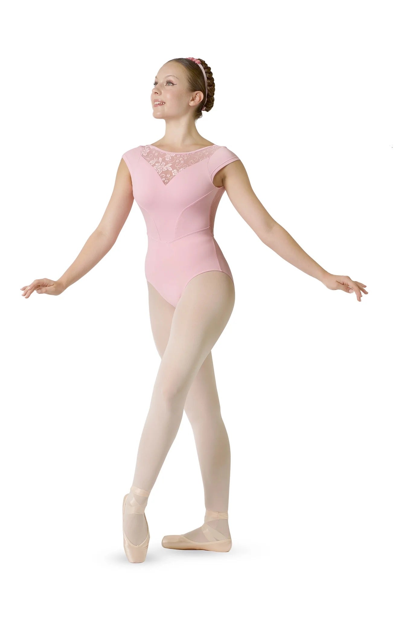 Mirabelle Floral Lace Cap Sleeve Leotard