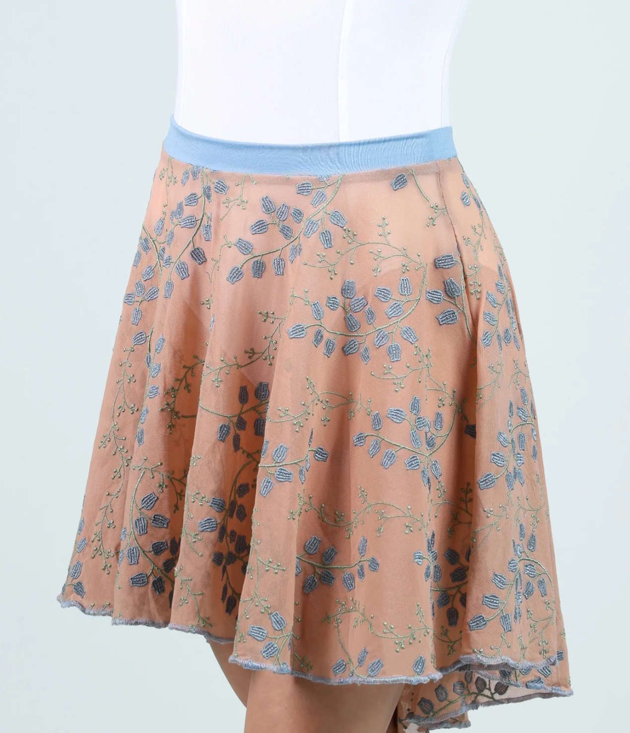 Suffolk Lily of the Valley Hi-Lo Midi Skirt