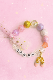 Crushed Glass Bead Stretch Bracelet - Dance