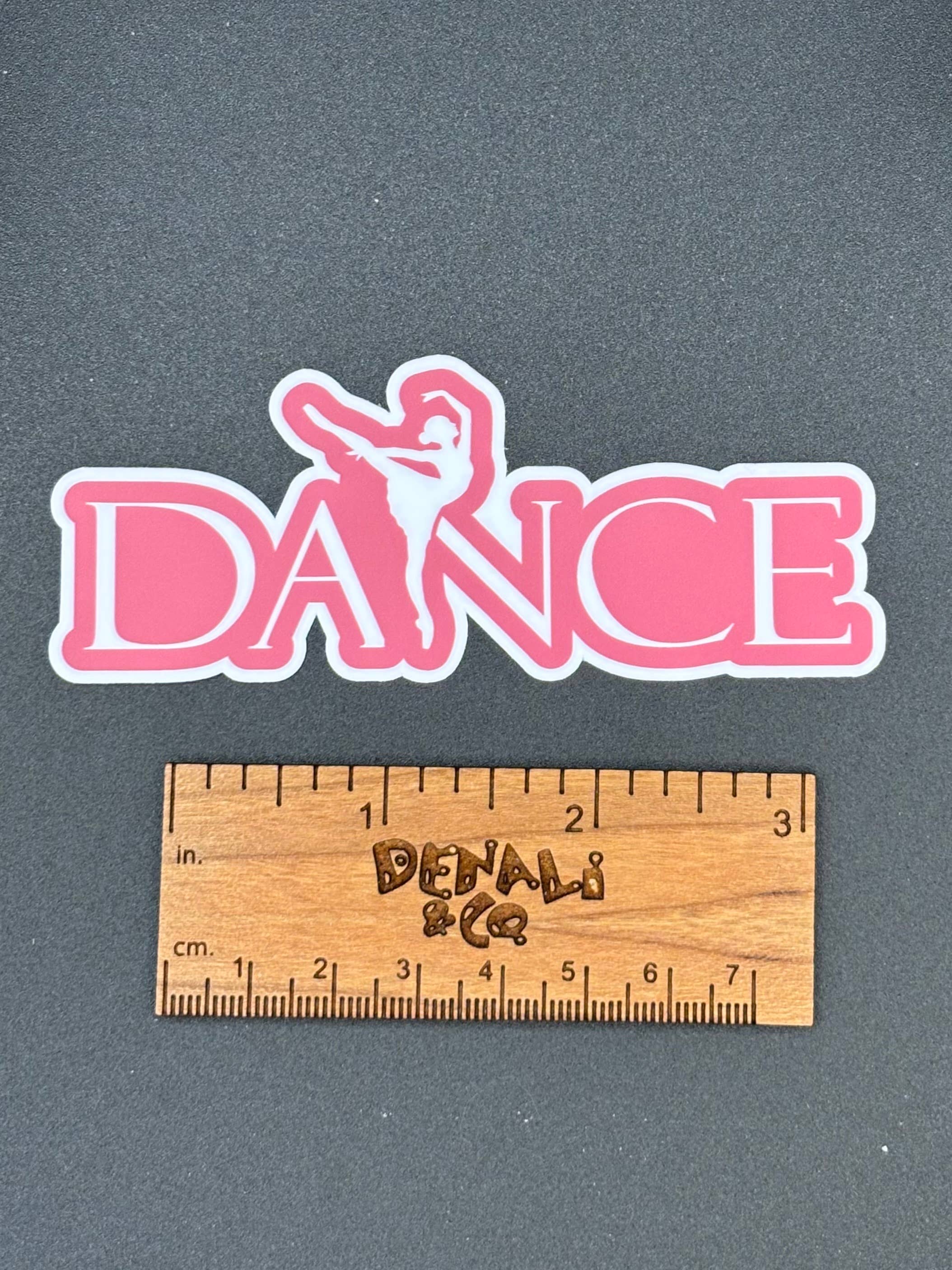 Dancer in Arabesque Sticker, 4" x 1.6, 2 color options