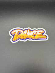 Dance Typography Sticker, 4" x 1.75"